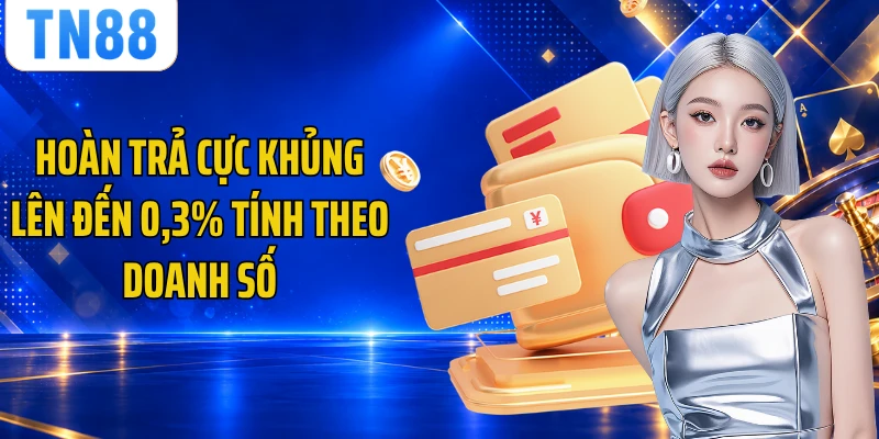 Hoàn trả cực khủng lên đến 0,3% tính theo doanh số
